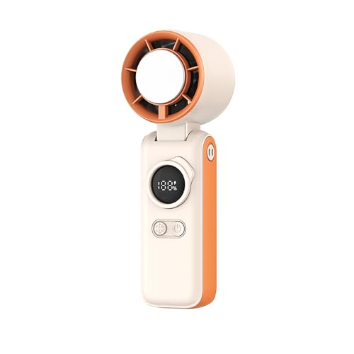Portable Handheld Turbo Mini Fan with Semiconductor Ice Cooling,5 Gear Strong Wind,6000mAh Rechargeable Personal fan, Batt...