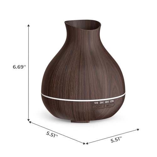 BZseed Aromatherapy Essential Oil Diffuser, 550ml Ultrasonic Fragrant Oil Large Room Humidifier, Diffusers for Home with T...
