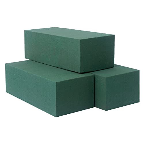 FLOFARE Dry and Wet Large Floral Foam Blocks for Fresh and Artificial Flowers, for Wedding, Birthdays, Home, Office, and G...
