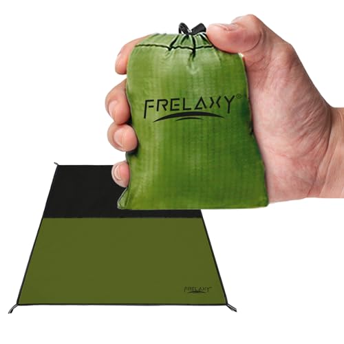 Frelaxy Pocket Picnic Blanket, Waterproof Sandproof Beach Mat, Compact Camping Tarp for Festivals, Hiking, Travel, Outdoor...