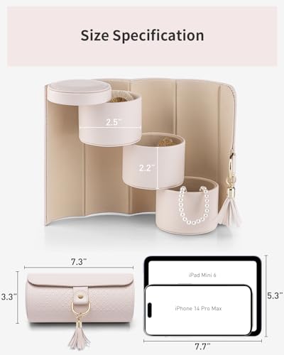VLANDO Jewelry Box for Mothers Day Gifts, Travle Jewelry Organizer, Bridal Shower, Bridesmaid Gifts for Wedding Day, Bride...