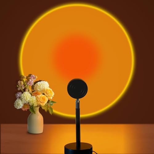 easeking LED Sunset Lamp - Sunset Lights Night Lights LED Projector Floor Lamp Atmosphere Light Night Light for Bedroom Li...