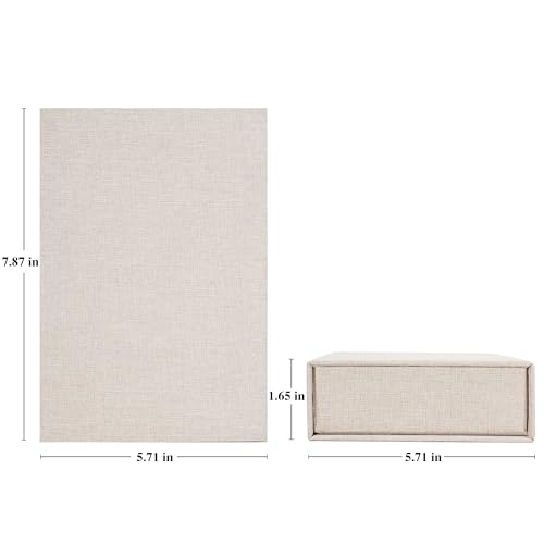 Yopih 5x7 Linen Photo Storage Box - Ideal for Preserving and Organizing Your Precious Photos, Certificates, Scrapbooking S...