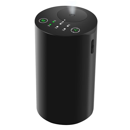 KONCHILE Waterless Essential Oil Diffuser, Battery Powered Mini Scent Air Machine, Aromatherapy Mist Diffuser for Home Roo...