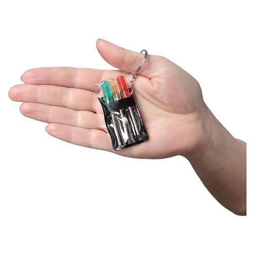 ZUGAR LAND Mini Screwdriver Set Keychain with 3 Tools (2.5") Miniature Metal Screwdriver Set Key Chains Includes 2 Flathea...