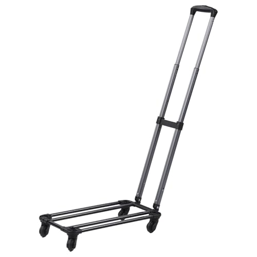 Replacement Rolling Trolley Base for Pet Carrier, 19.3" x 11" Detachable Luggage Cart with Telescopic Handle and Wheels, U...