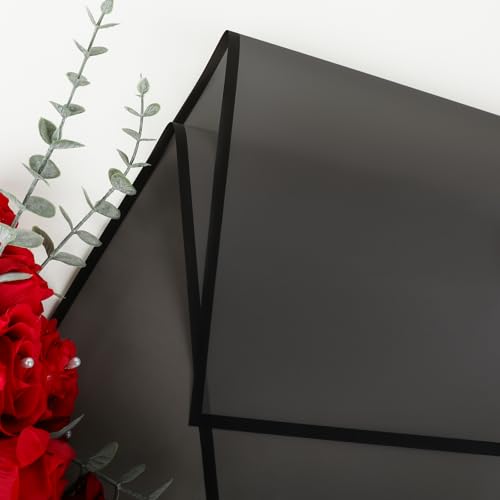 FUHITIM 20 Sheets Flower Wrapping Paper - Waterproof Black Floral Wrapping Paper for DIY Crafts, Florist Supplies Packagin...