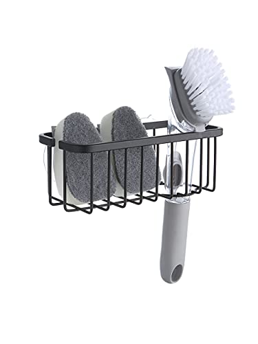 SunnyPoint NeverRust Deluxe Kitchen & Bathroom Sink Sponge Holder Organizer with Adhesive Mount - Additional Suction Cup I...