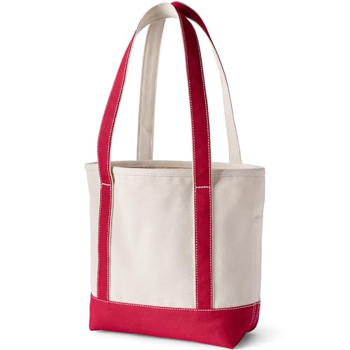 Lands' End Open Top Canvas Tote Bag