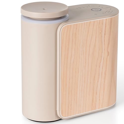 ZMARKRAFT® Waterless Essential Oil Diffuser w Solid Wood Cover 3 Timers 2 Mist Modes, Auto-Off Quiet Dual Fluid Aroma Diff...