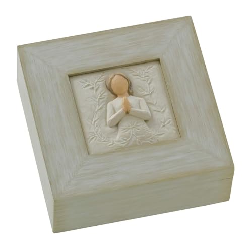 Willow Tree a tree, a prayer Memory Box, May you find strength, beauty and peace each day, Sculpted Angel, Message of Love...