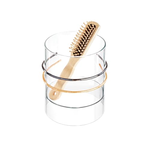iDesign Hair Accessories Organizer Canister, The Clarity Collection – 6" x 6" x 7", Clear