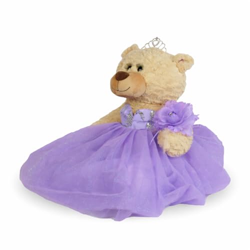 KINNEX COLLECTIONS SINCE 1997 Large 20” Quinceañera Teddy Bear Centerpiece – Elegant Dress, Oversized Keepsake Gift for 15...