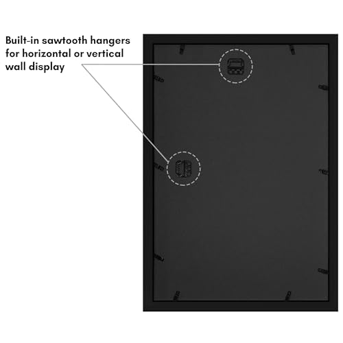 Americanflat 8x10 Double Picture Frame with Shatter-Resistant Glass - Fits Two 8x10 Photos or use as One 12x18 Poster Fram...