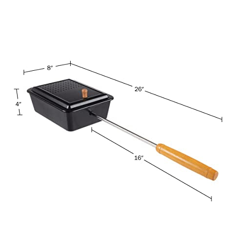 Campfire Popcorn Popper - Old Fashioned Popcorn Maker with Nonstick Finish and Extended Handle - Camping Gear and Campfire...