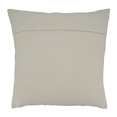 SARO LIFESTYLE Noël Jardin Collection Holiday Botanical Design Throw Pillow with Poly Filling, 20", Natural