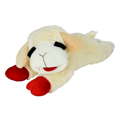 Multipet Lamb Chop Dog Plush Toy - Squeaky Toy for All Dogs - Extra Soft Plush - Stuffed Animal for Cuddling & Playing - J...