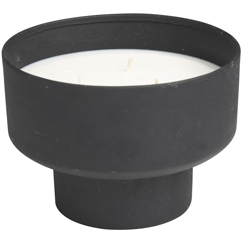 Deco 79 Metal Decorative Candle Campfire Scented Matte 50 oz 3 Wick Aromatherapy Candle with White Wax, Wax Aromatherapy C...