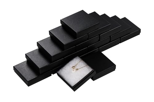 Magicool 96 Pack 3.5x3.5x1 Inch Cardboard Jewelry Boxes,Used for Necklaces,Bracelets,Earrings,Jewelry,Small Gift Packagin...