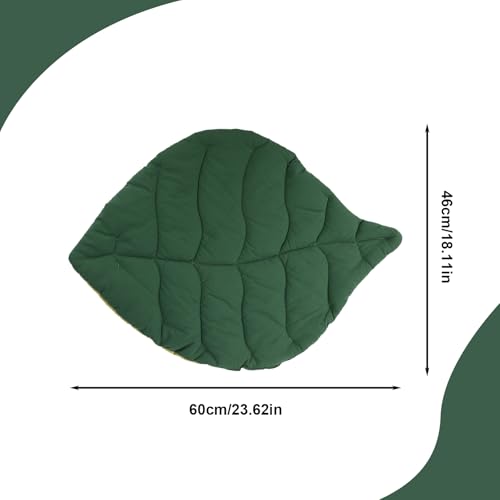 Sinbana Pet Cooling Mat, 23.62x18.11in Leaf Shaped Pads Breathable Cat Calming Pads Easy to Clean Soft Pet Cozy Mat for Ca...