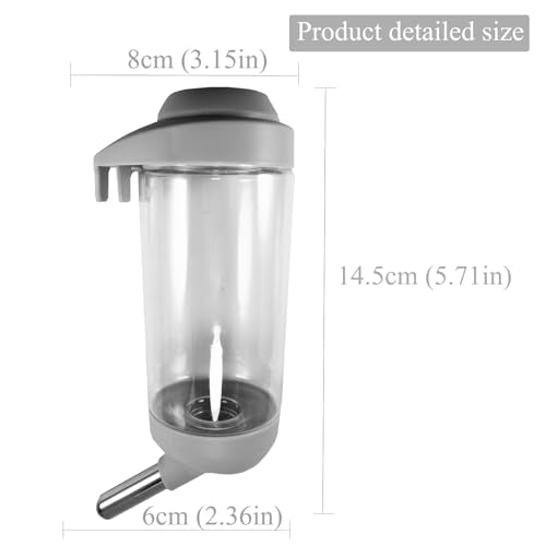 DEEUCHIS Dog Crate Water Bottle Dispenser - No Drip Dog Kennel Water Dispenser & Cage Bottle - Easy-to-Use Water Bottle fo...