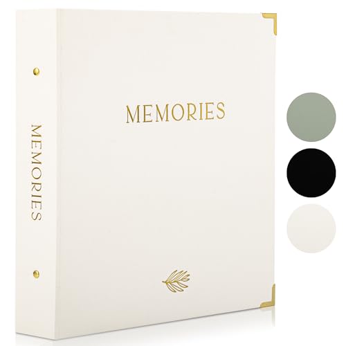 Beautiful Linen Photo Album For 4x6 Photos - Safely Holds Up To 500 Pictures of Unique Memories - The Perfect Large Photo ...