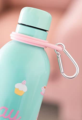 Official Pusheen-Sports Bottle-500ml / 17OZ, Stainless Steel, Vacuum Insulated , Double Wall Reusable Water Bottle With Ca...