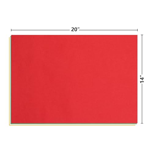 120 Sheets Christmas Tissue Paper for Gift Bags, 20" x 14" Red Green Gold White Wrapping Tissue Paper for Gifts Holiday De...