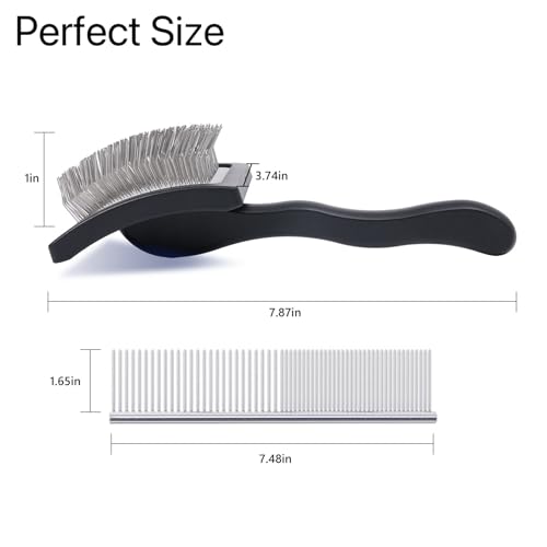 3PCS Slicker Brush for Dogs & Pet Comb,Professional Dog Grooming Brush (Goldendoodles,Poodles,Labradoodles) with Extra Lon...
