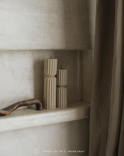LAWA Spiral Spire Candle - Large Beautiful Handmade Pillar Scented Soy Wax Elegant Bubble Aesthetic Candle Housewarming Gi...