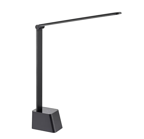 Ambertronix Minimalist LED Desk Lamp, 5 Lighting Modes, USB Charging Port, Aluminum Arms, Portable, Dimmable, Touch Contro...