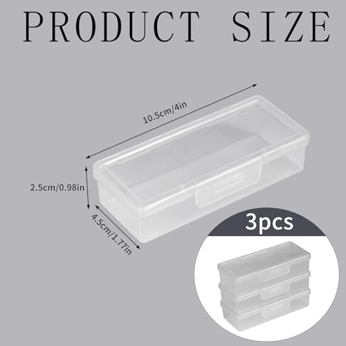 LIGHUFEIC 3Pcs Cotton Swab Holder for Travel,Portable Dental Floss Case Clear Plastic Cotton Pad Holder,Travel Floss Picks...