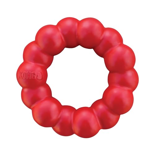 KONG Ring - Natural Rubber Ring Toy for Healthy Chewing Habits - Chew Toy Supports Dog Dental Health - Dog Toy Supports In...
