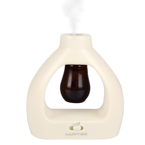HAPPTWS Waterless Essentil Oil Diffuser Set - Cordless Diffuser 3 Timer Settings Battery Operated for Bedroom Yoga Studio ...