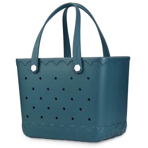 Armerssi X-Large Rubber Tote Beach Bag for Women | Medium Durable Rubber Bag Waterproof Washable Versatile Tote Bags