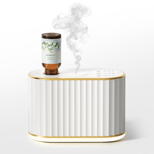Essenca Waterless Diffuser for Home Essential Oil Diffuser, Wireless Aromatherapy Diffuser with 4 Mist Levels, 3 Time Sett...