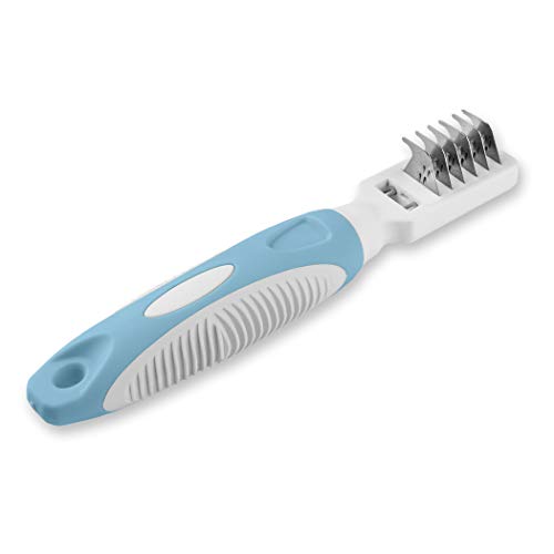Pets First Professional Pet Mat Remover - Dematting Tool for Grooming Cats & Dogs - Removes Matted Fur, Tangles, Knots, Lo...