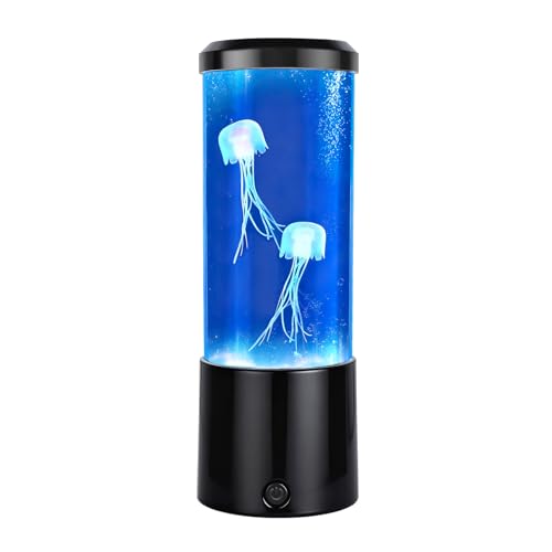 ALYRMEI Jellyfish Lamp,Jellyfish Night Light Table Lamp with 7 Color Changing,Jelly Fish Light Aquarium Lamp Mood Night Li...