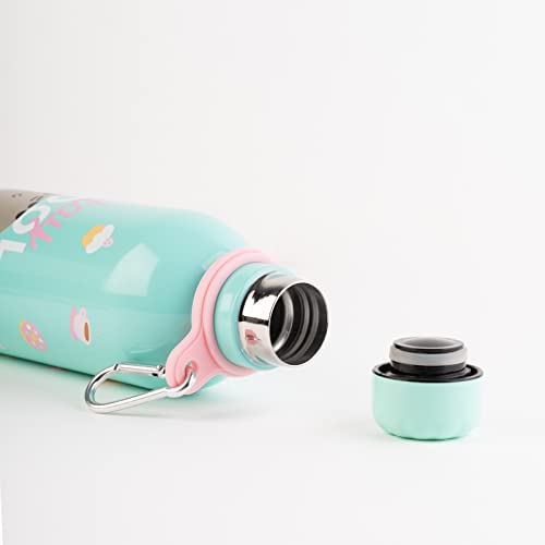 Official Pusheen-Sports Bottle-500ml / 17OZ, Stainless Steel, Vacuum Insulated , Double Wall Reusable Water Bottle With Ca...