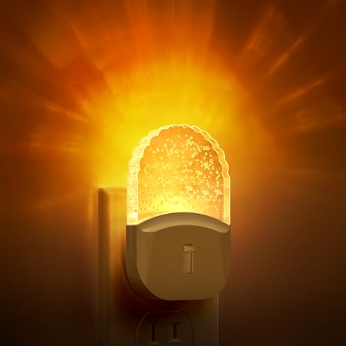DORESshop Night Lights Plug Into Wall [2 Pack], Amber Warm Night Light, 1800K, Dusk to Dawn Sensor, Adjustable Brightness ...