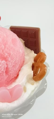 Generic Ice Cream Aromatherapy Candles, Glass Goblet, Decorative Dessert Shape, Fruits Fragrance, Birthday Festival Gift (...