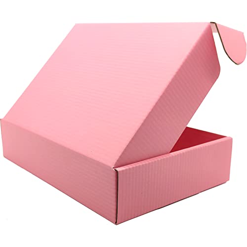 Lmuze 9x6x2 inches Small Shipping Boxes Set of 50 - Pink Mailer Corrugated Cardboard Boxes for Shipping Packaging Mailing ...