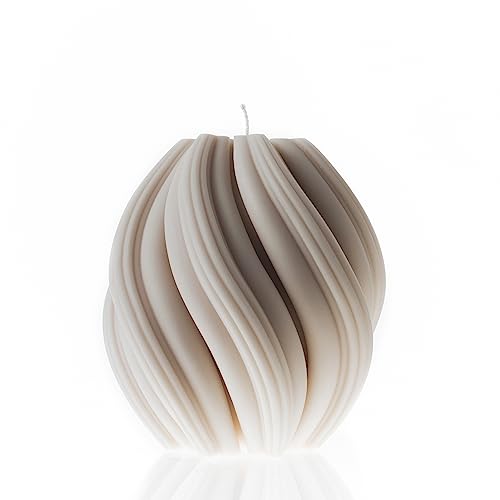 LAWA Swirl Candle - Beautiful Handmade Pillar Soy Wax Twirl Elegant Bubble Aesthetic Candle Housewarming Gift Home Room Sh...