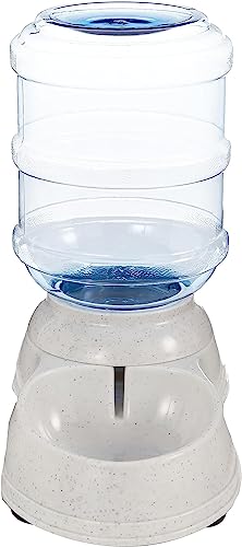 Amazon Basics Gravity Pet Water Dispenser for Cat and Dog, Easy to Clean, 1 Gallon Capacity, Small, Gray