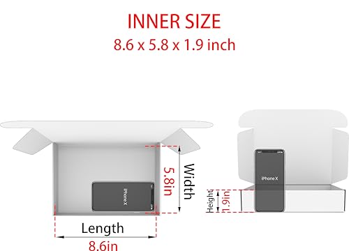Lmuze 9x6x2 inches Small Shipping Boxes Set of 50 - Pink Mailer Corrugated Cardboard Boxes for Shipping Packaging Mailing ...
