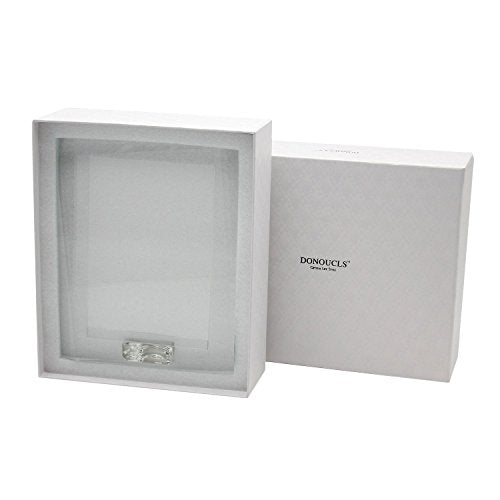 DONOUCLS 4" x 6" Crystal Picture Frame with Gift Boxed Decorative Photo Frame for Home Wedding Gift