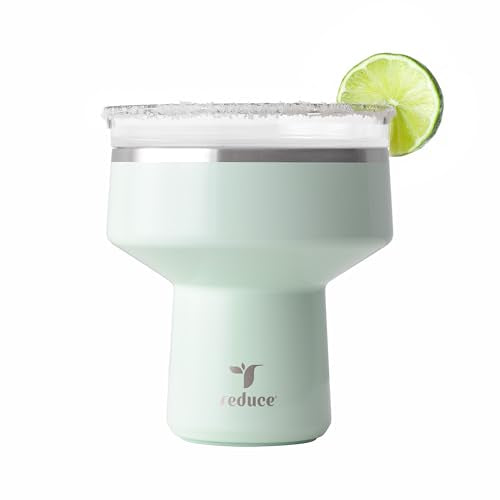 REDUCE Saltini 16 oz Cocktail Tumbler - Insulated Margarita Tumbler with Lid - Keeps Drinks Cold for 10 Hours - 360 Sippab...