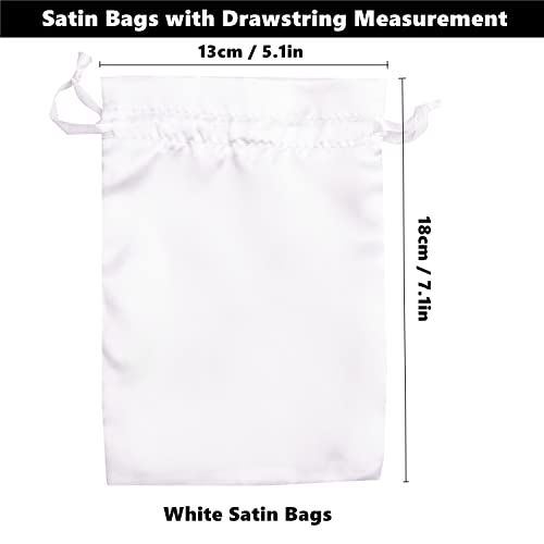 Gbateri 35 Pack 5x7 Inch White Small Gift Bags Wedding Party Favor Bags, Jewelry Pouches - Drawstring Pouch Bags - Baby Sh...