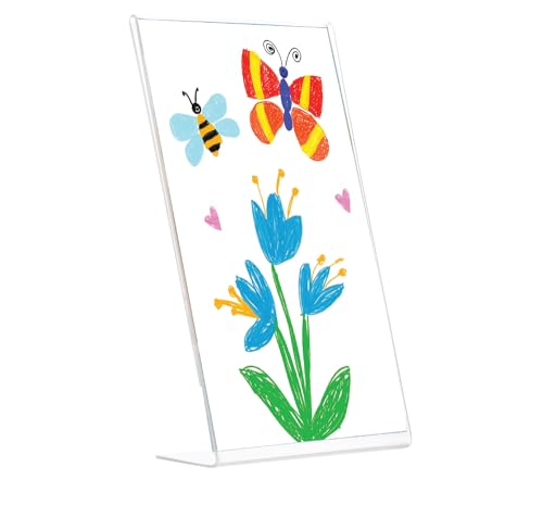 Set of 12 Snap - 4"x6" Clear Acrylic Self Standing Photo Frames - Perfect for Showcasing Memories in Style - Versatile and...