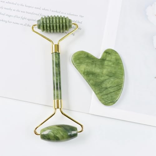 2pcs Set Facial RollerMassage Tool for Face and Body Skin Care Massager for Face, Eyes, Neck and Body, Beauty Tool Self-Ca...